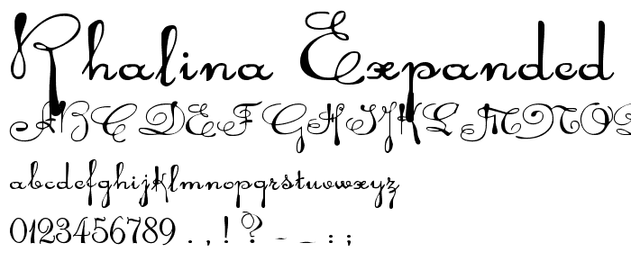 Rhalina Expanded font